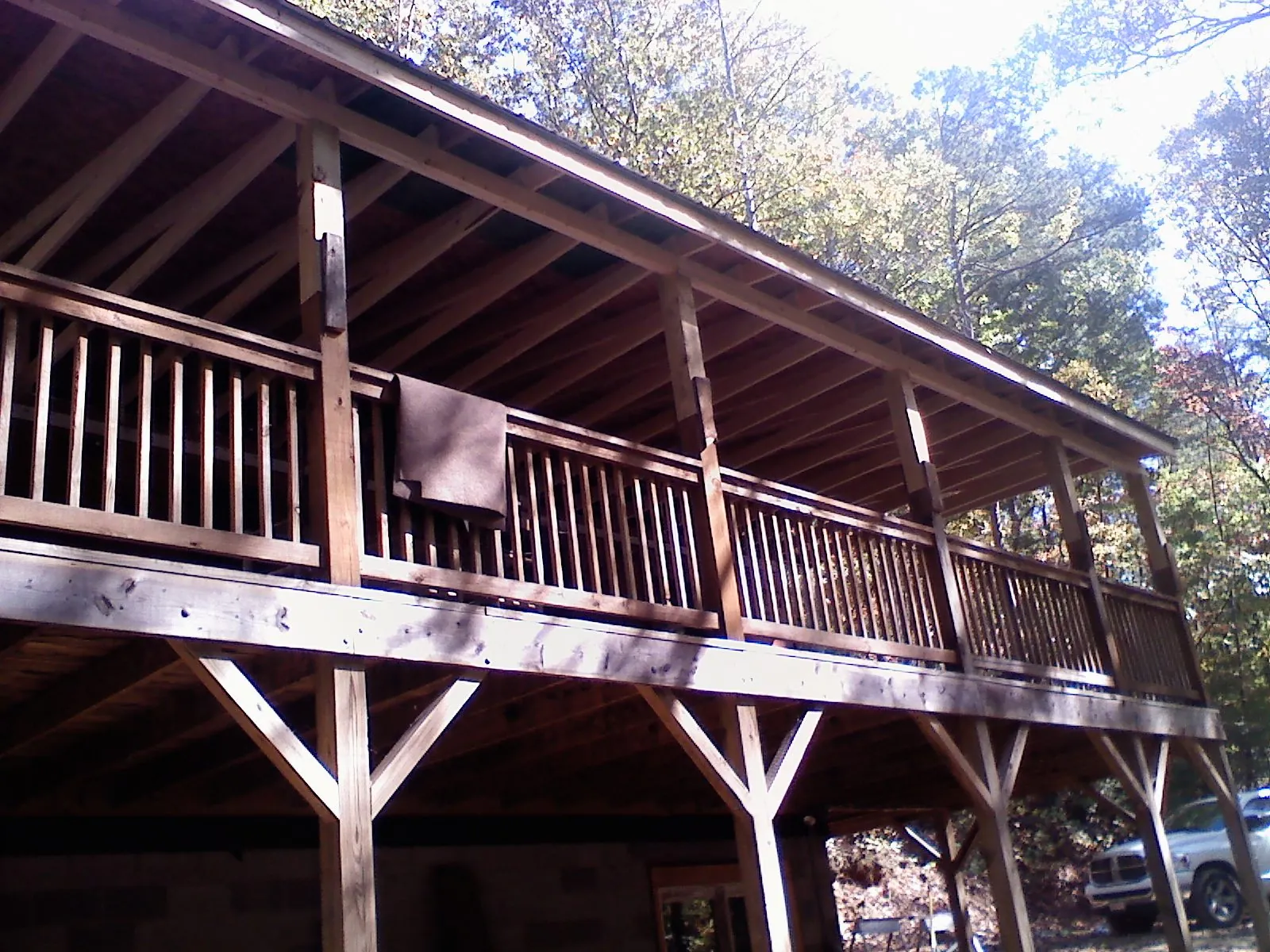 Timber framing under a new elevated porch and deck — Roof Leak Repair in Diamondhead by Roofing Brothers
